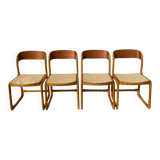Suite de 4 chaises Baumann « Traineau »