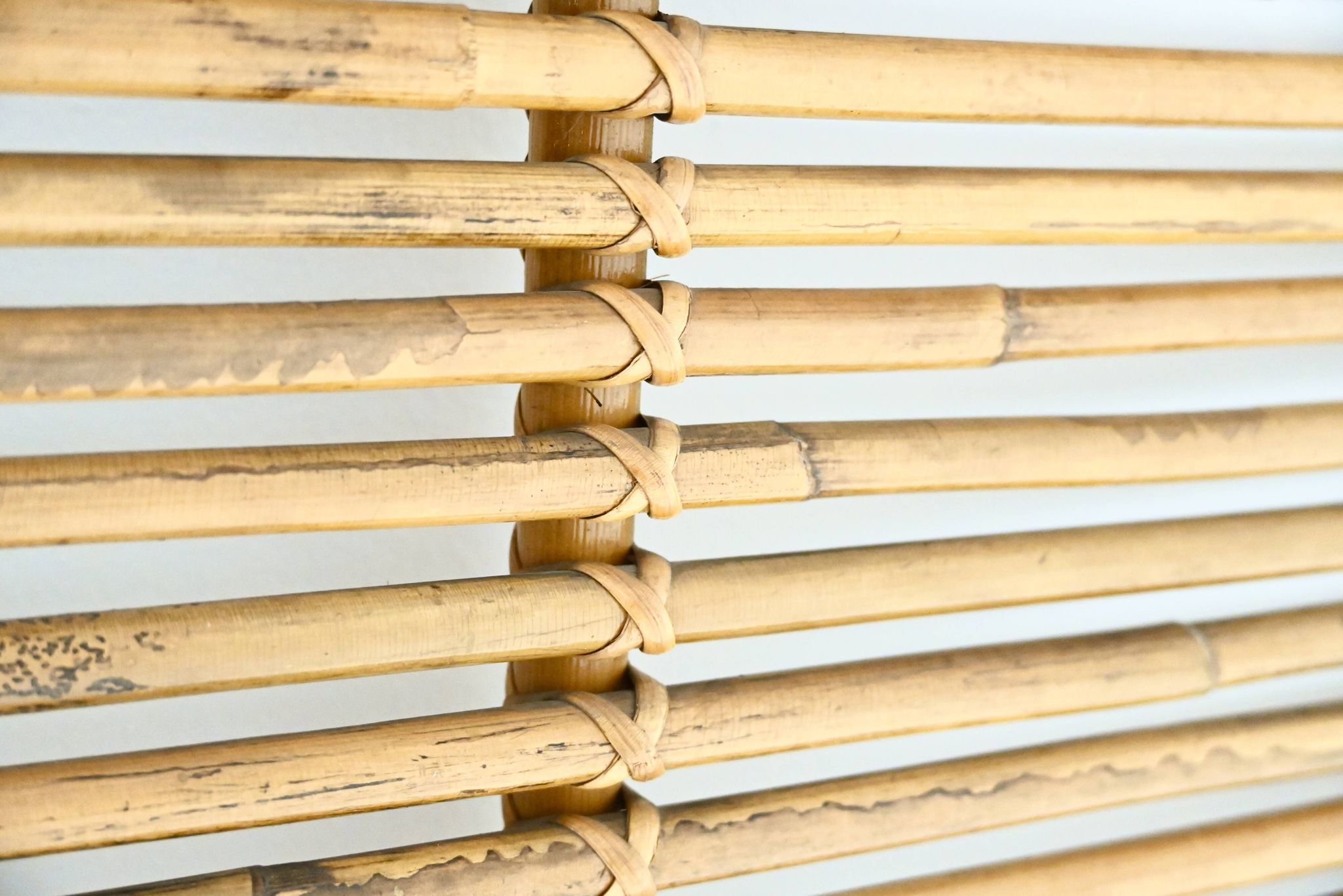 Italian rattan coat rack, 1960s