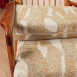 Vintage armchair in safari beige, 1965 mid-century modern design.