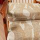 Vintage armchair in safari beige, 1965 mid-century modern design.