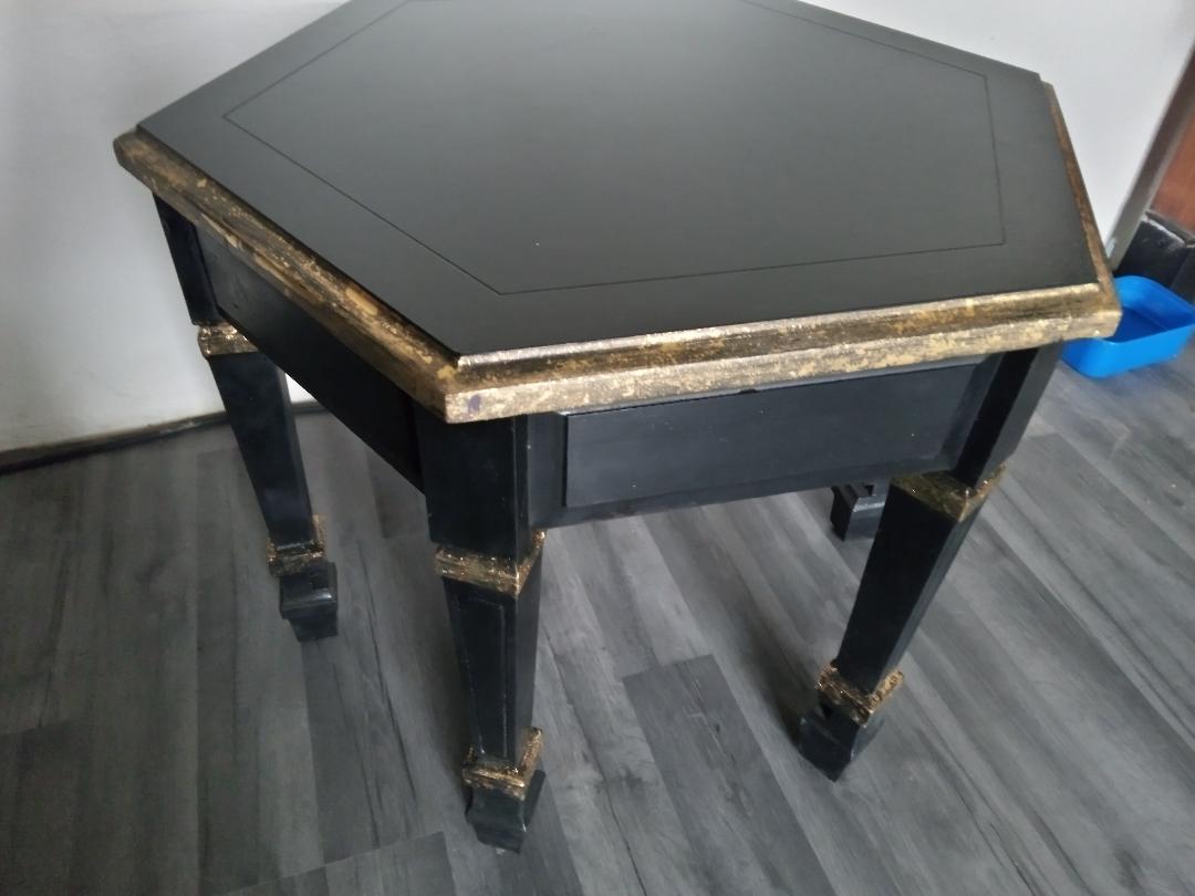 Black and gold coffee table