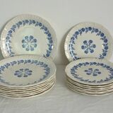 8 flat plates Dany model, Digoin Sarreguemines