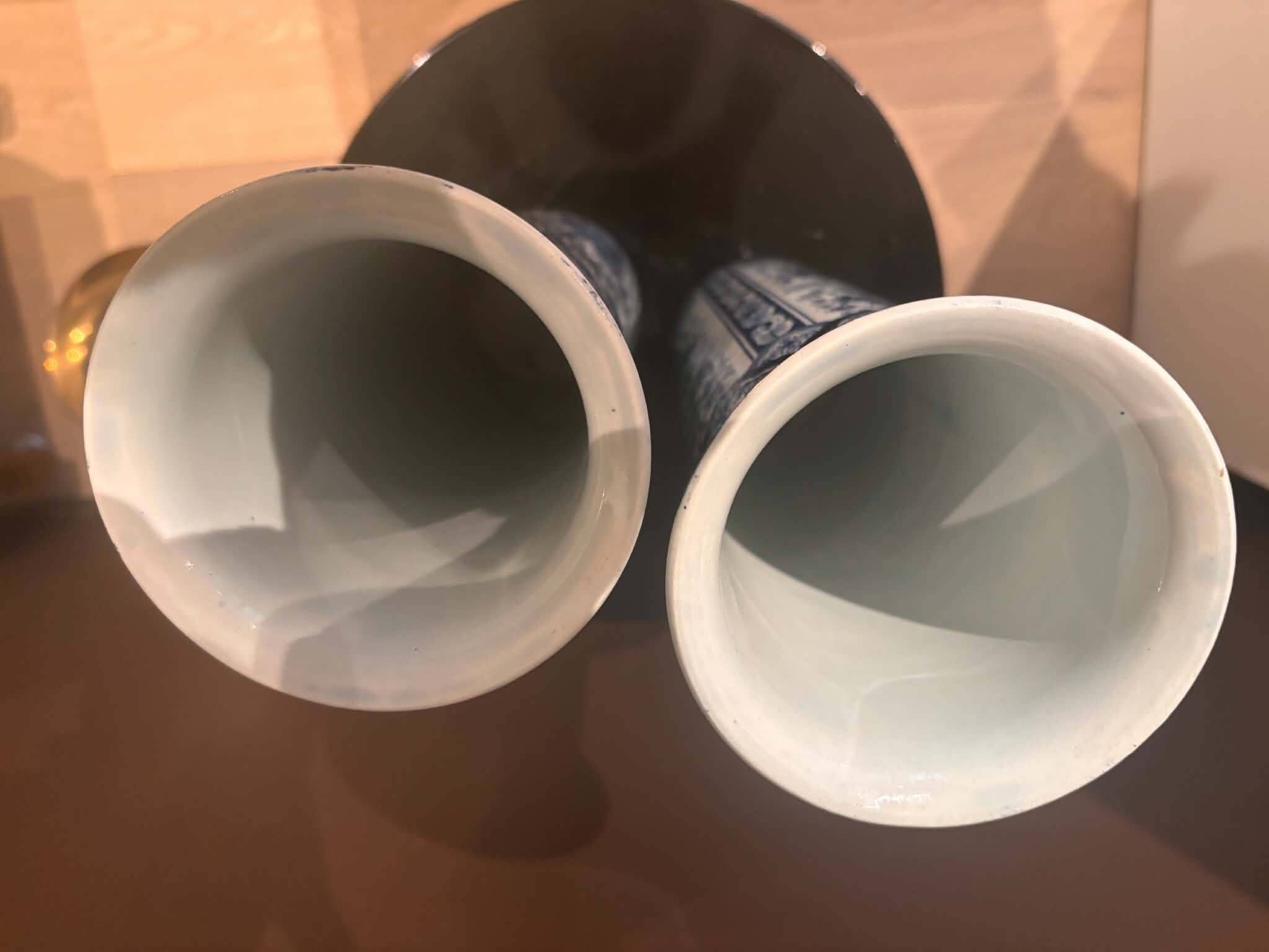 Pair of Delft vases