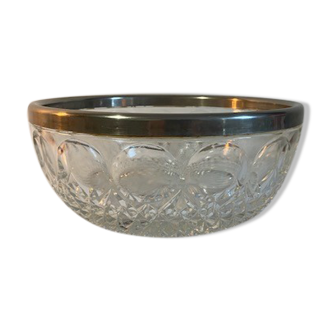 Salad bowl, fruit cup with metal rim