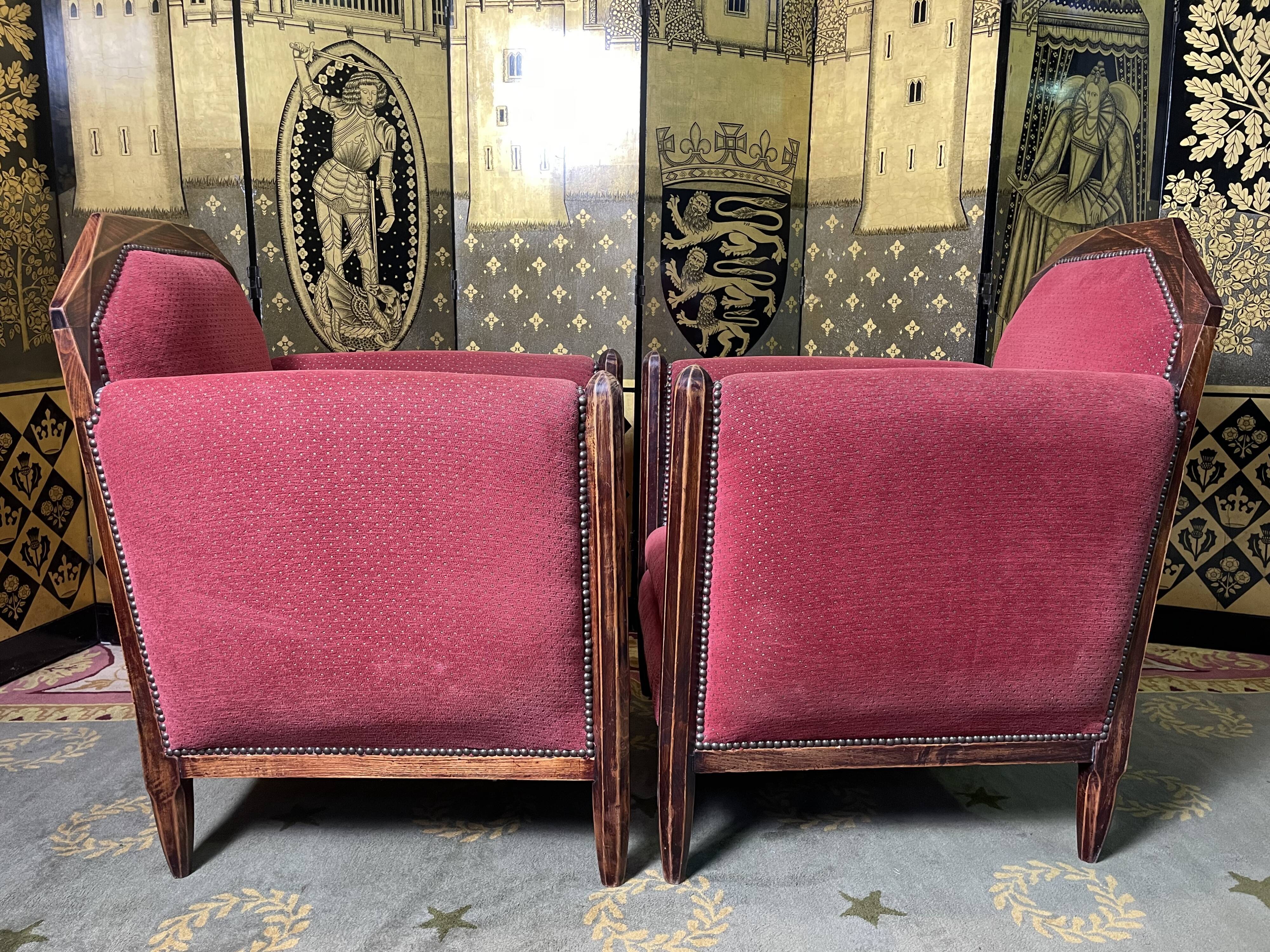 Pair of armchairs bergères Art Deco period
