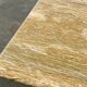 XL vintage square caramel travertine coffee table, 1980s