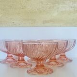 6 large dessert ice cream bowls Rosaline Luminarc France
