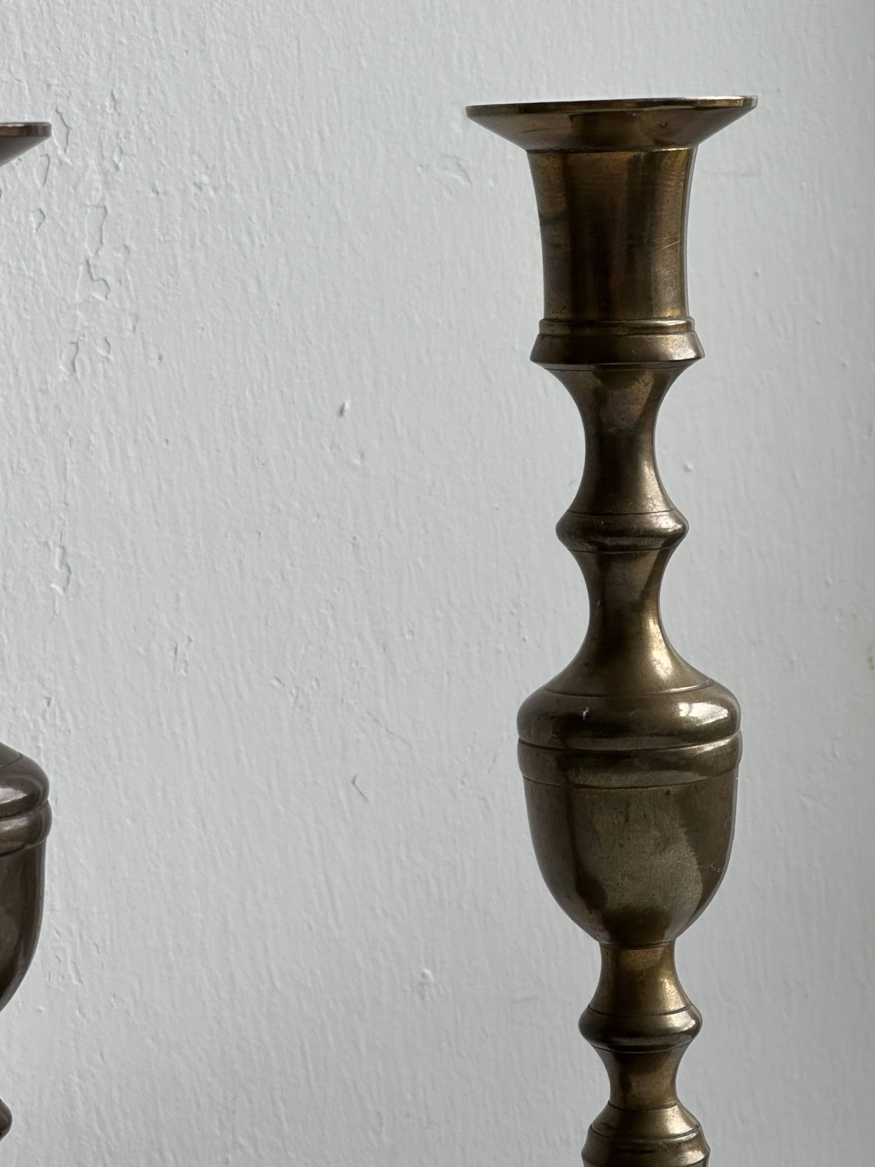 2 candlesticks, brass candlesticks, candle holders.