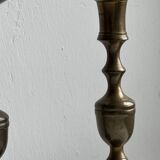 2 bougeoirs en laiton