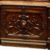 Renaissance style two-body display case in solid walnut Napoleon III
