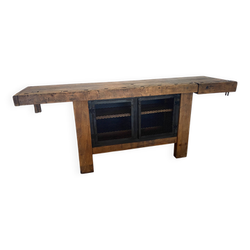 Restored and customised carpenter's workbench