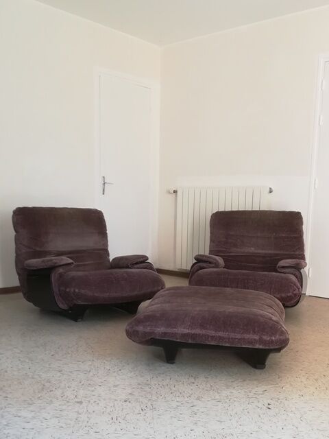 Michel Ducaroy line Roset model Marsala 2 armchair, 1 pouf