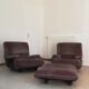Michel Ducaroy line Roset model Marsala 2 armchair, 1 pouf