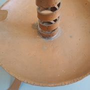 ancien bougeoir queue cochon rat cave cuivre old candle holder candlestick