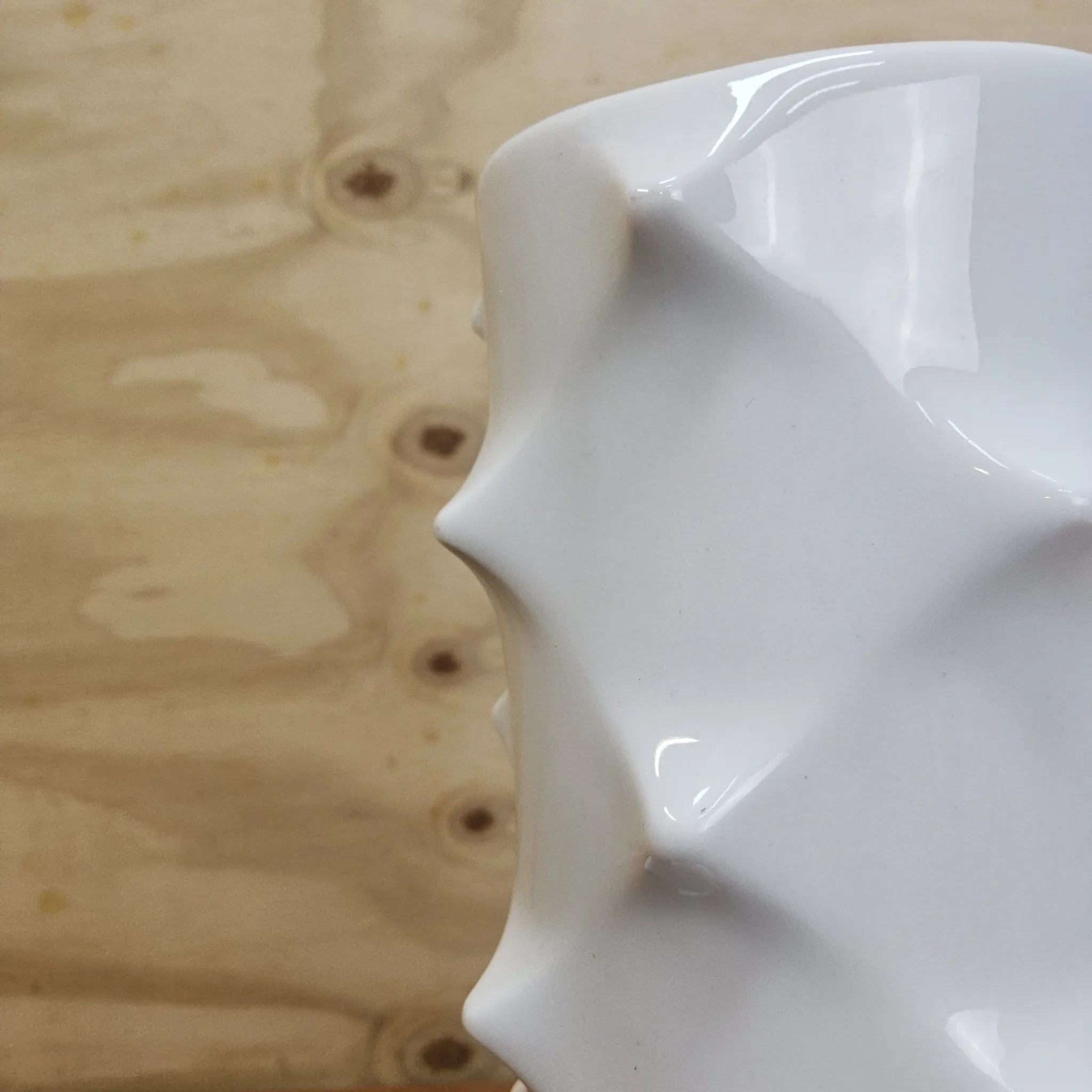 Scherzer Bavaria porcelain bisque Spikes vase. Optical Art