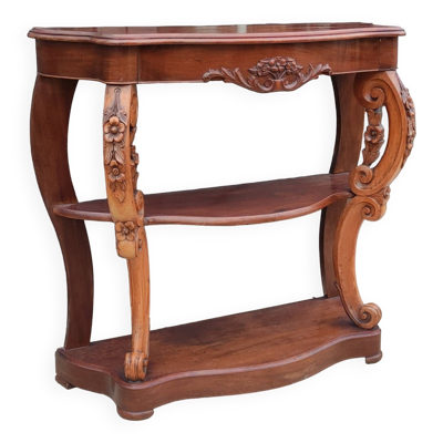 Ancienne console galbée en bois