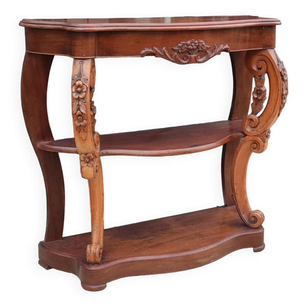 Ancienne console galbée en bois