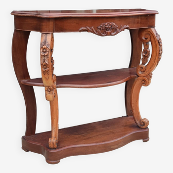 Old curved wooden console