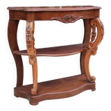Old curved wooden console