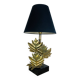 Bamboo and gold leaf lamp, Hollywood Regency style, 1970s