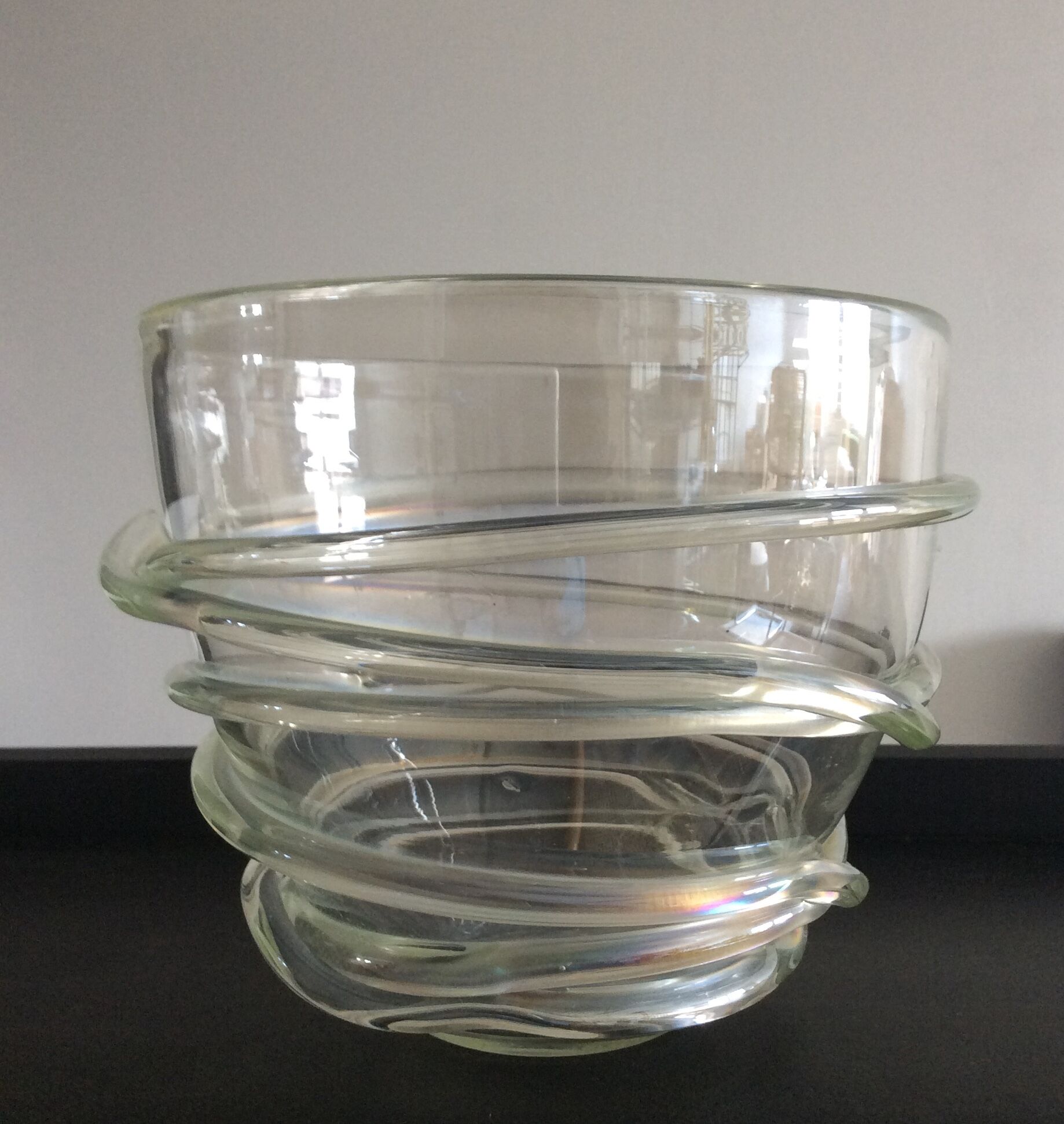 Vase murano vintage en pâte de verre