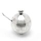 Mid-century modern sugar bowl, silver-plated brass, Poland, 1960s