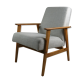 Fauteuil vintage Fox beige, années 1970