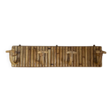 Rattan wall coat rack