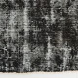 Black gray tones anatolian handmade vintage rug 260x158cm