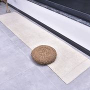 2x10 %100 Wool White Moroccan Runner Rug, 68x303Cm