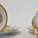 Paire de tasses litron d'époque Second Empire Décor impérial Napoléon Ier