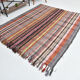 Kilim multicolore rayé moderne 6x7, 203x230Cm