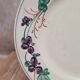 Old Gien plate with purple floral decoration, ironstone, country style.