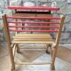 Bureau d'écolier en bois pliable vintage