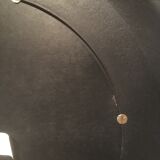 Black round pine mirror