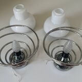 Pair of space age wall lights by Delmas from the 70s