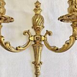 2 anciennes appliques bronze style Louis XVI