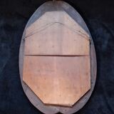 Miroir sculpté en chêne avec feuilles de laurier doré, début 19ème siècle