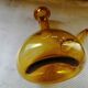 Vintage yellow smoked Catalan carafe