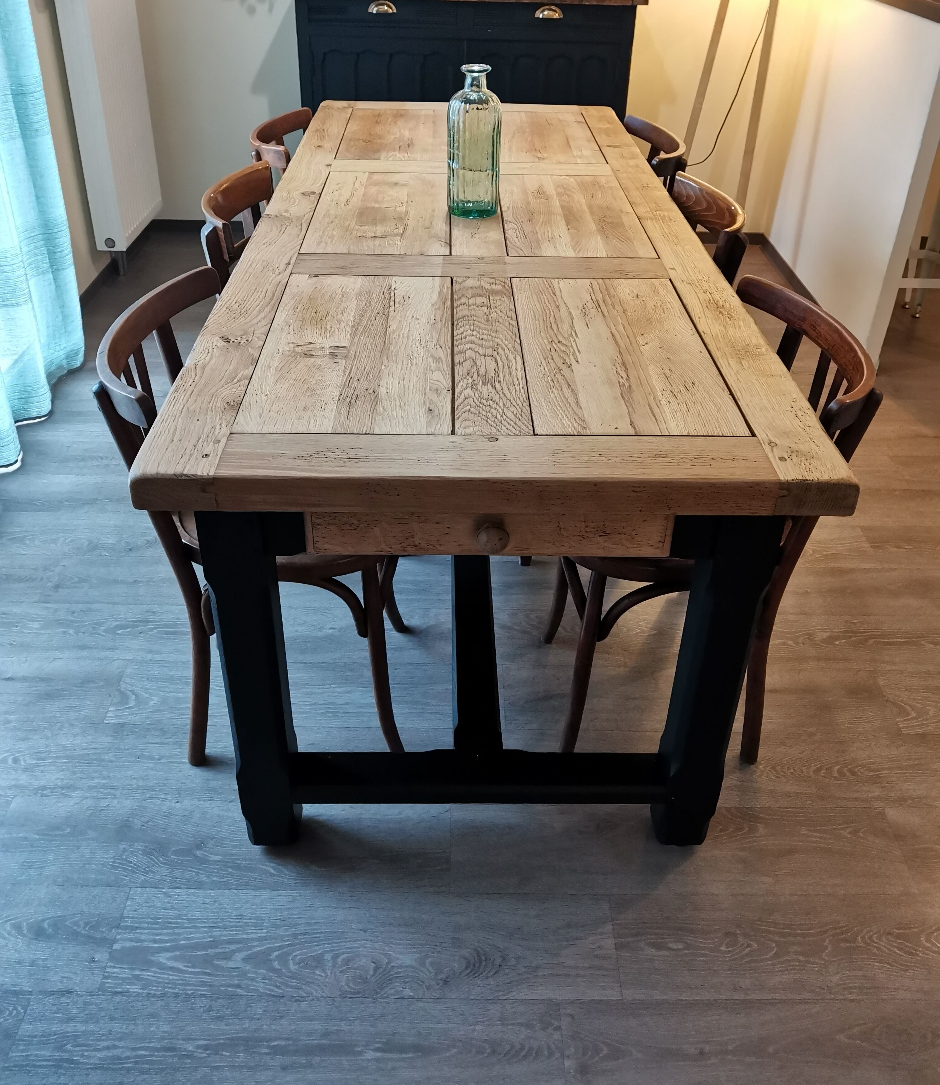 Solid oak farmhouse table