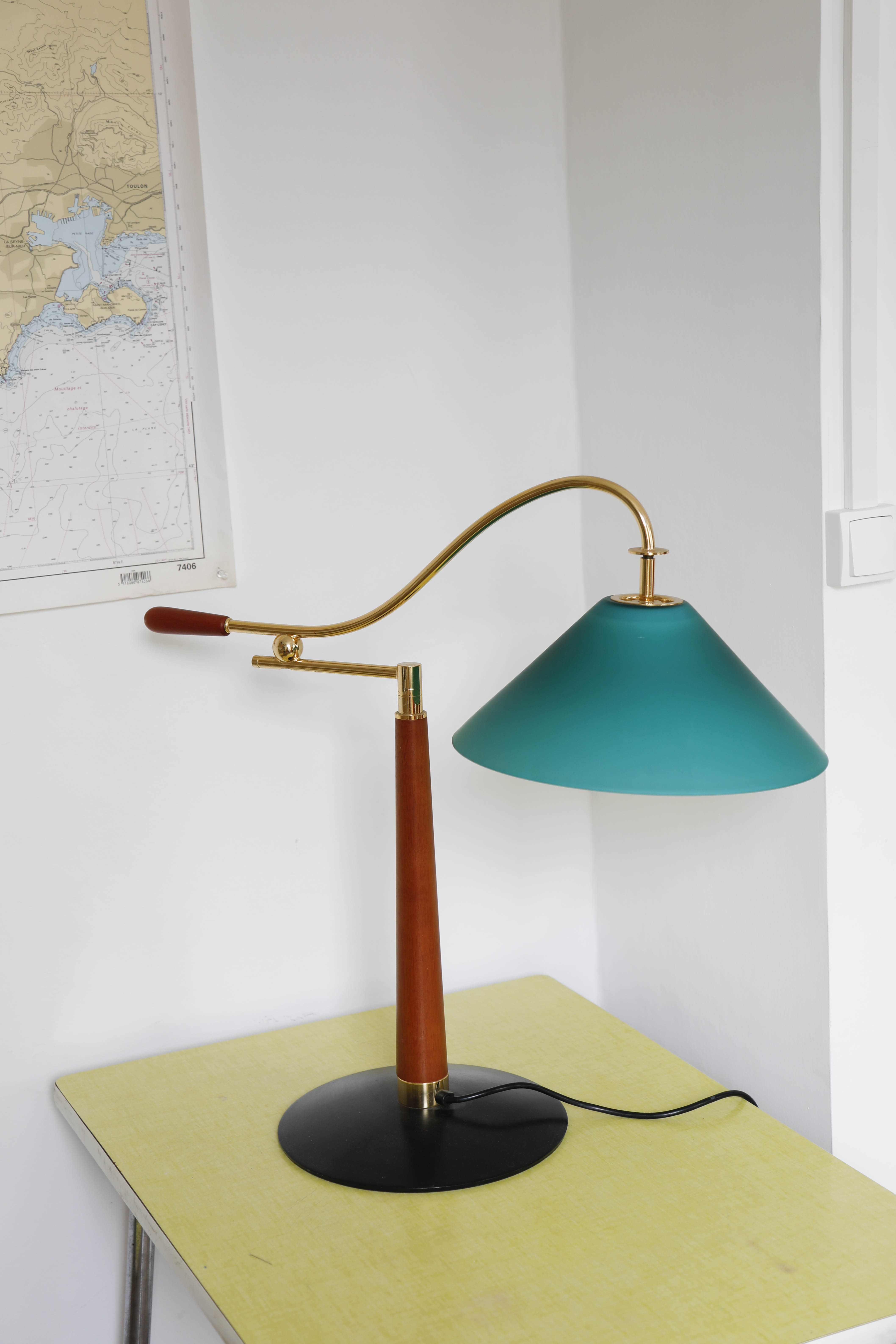 Desk lamp XXL Opaline Turquoise Italy 70