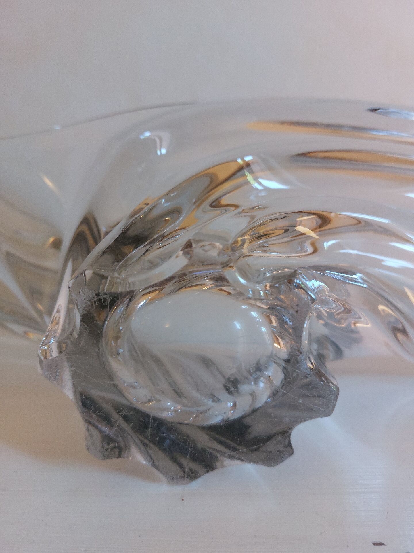 Vintage crystal basket from Vannes