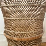 Fauteuil en osier vintage