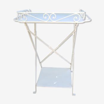 Service  table white wrought iron