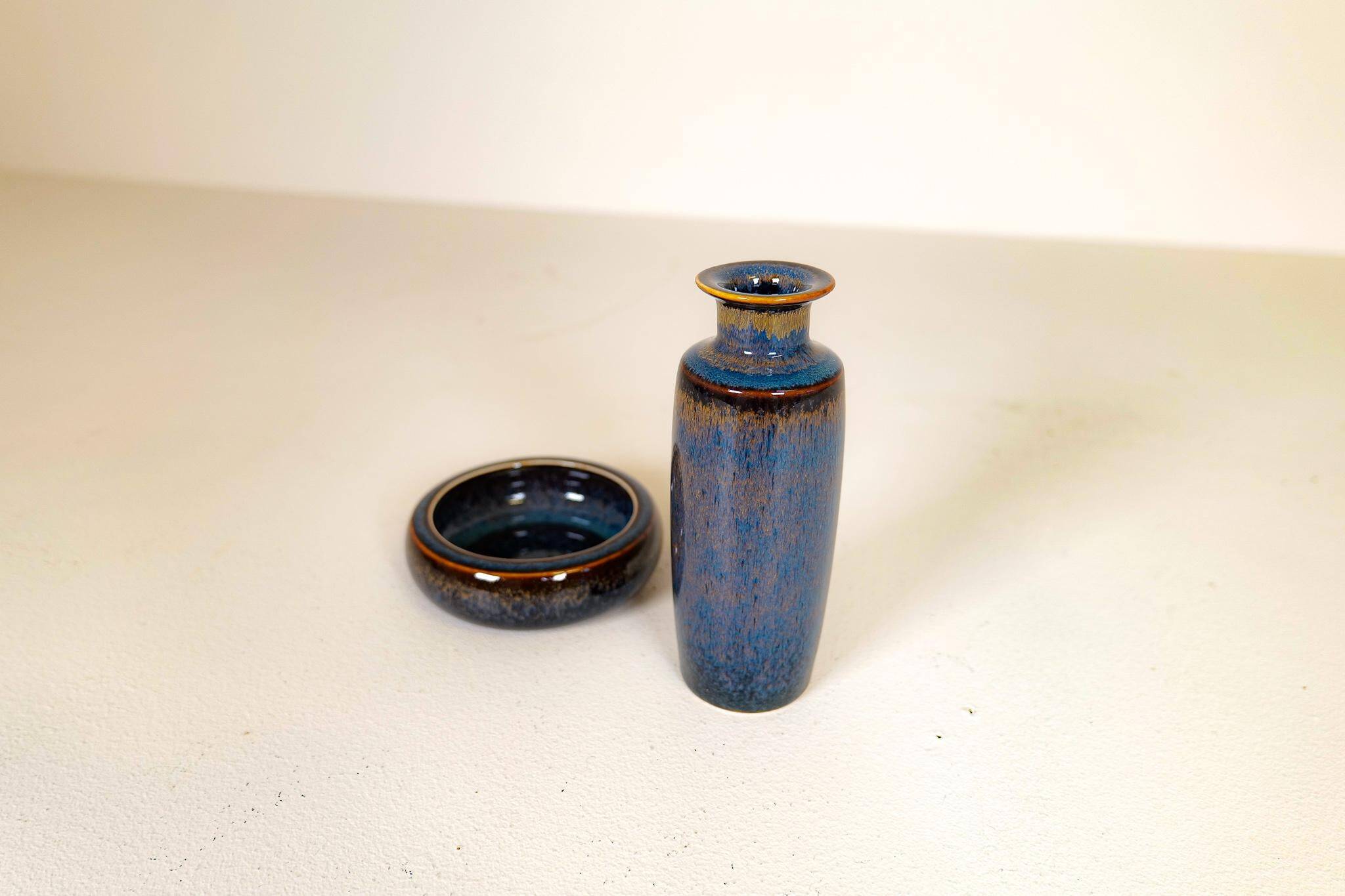Bowl and modern vase from the mid-century Rörstrand Carl Harry Stålhane, Sweden, 1950s.