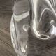 Pair of rose crystal candle holders by Daum France