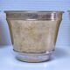 Three pot covers brass silver cover golden patina monogram early twentieth century