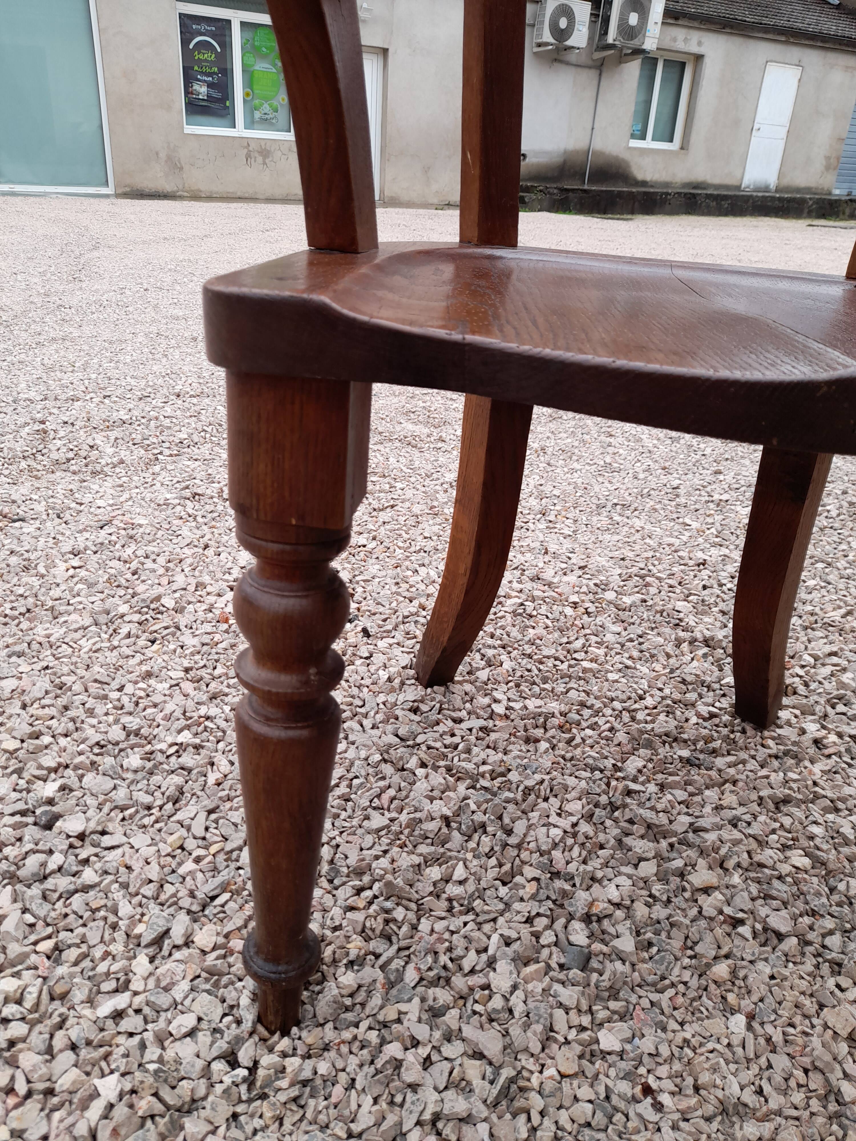 Fauteuil de bureau Louis Philippe en chêne