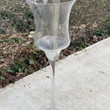 Vase en verre sur pied en coupe de champagne 100cm