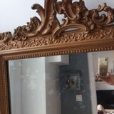 Miroir en bois et stuc doré 19ème